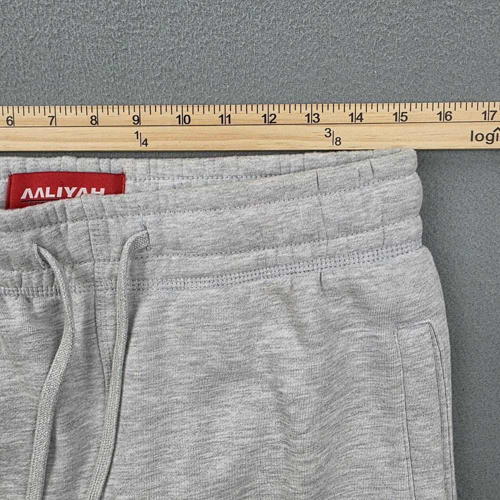 Aaliyah X Shoe Palace Mens Medium Grey Heather Fleece Jogger Sweatpants - Picture 3 of 9
